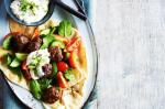 British Beef Keftedes With Tzatziki and Tomato Salad Recipe Appetizer