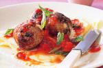 British Veal and Olive Meatballs With Potato Ravioloni Recipe Appetizer