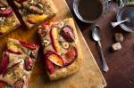 American Sweet Focaccia with Figs Plums and Hazelnuts Recipe Dessert