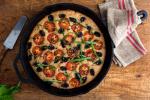 American Whole Wheat Focaccia with Cherry Tomatoes and Olives Recipe Appetizer