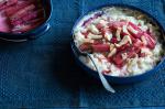 British Baked Rice Pudding with Rhubarb Appetizer