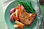 British Glazed Orange Pork With Sweet Potato And Parsnip Recipe Dinner