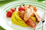 American Paprika Chicken With Corn Mash And Roast Tomatoes Recipe Appetizer