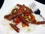 American Szechuan Orange Beef stirfry Dinner