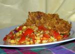 American Caramelized Corn With Onions and Red Bell Peppers Appetizer