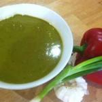 American Roasted Red Pepper and Basil Pea Soup Recipe Appetizer