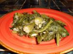 American Spicy Okra and Turnip Greens Appetizer