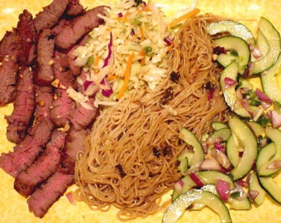 Chinese Grilled Flank Steak Mandarin Style Dinner