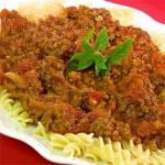 British Spaghetti Bolognese with Tomato Dinner