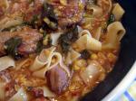 American Country Ribs Slow Braised in Winewith Noodles Dinner