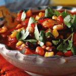 Chilean Chile with Beans Tomatoes and Corn Appetizer