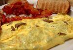 American Mushroom and Gruyere Cheese Omelet Appetizer