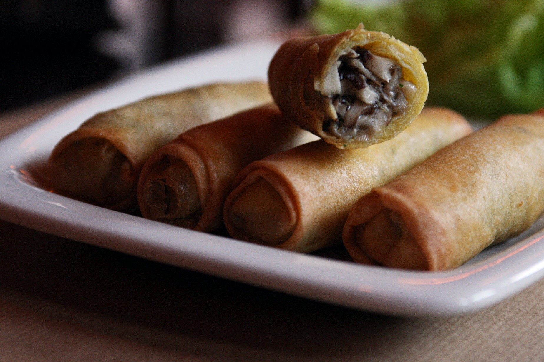 Singaporean Mushroom Spring Rolls in Lettuce Cups Recipe Dessert