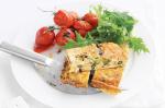 American Asparagus And Leek Frittata With Roasted Tomatoes Recipe Appetizer