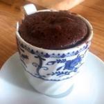 American Mug Cake with Chocolate Without Gluten and Lactosefree Dessert