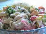 American The Ultimate Creamy Chilled Seafood Pasta Salad Appetizer
