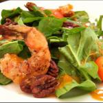 American Grilled Shrimp Radicchio Spinach Salad BBQ Grill