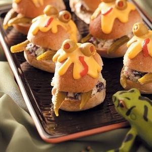 American Spooky Monster Sandwiches Appetizer