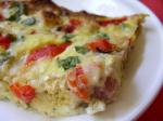 Frittata With Ham and Roasted Pepper recipe