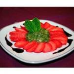 British Strawberries Carpaccio with Mint Pesto Dessert