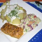 American Marinated Salmon with Potatoes Appetizer