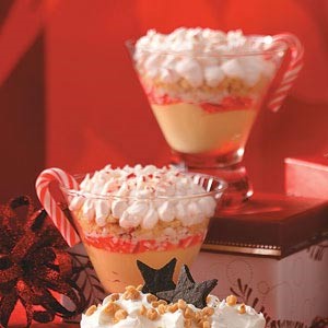 American White Chocolatecandy Cane Parfaits Dessert