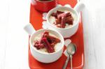 American Vanilla Creamed Rice With Caramelised Rhubarb Recipe Dessert