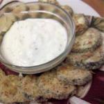 American Fried Courgettes with Garlic and Mayonnaise Appetizer
