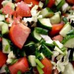 American Salad with Gentle Summer Vegetables Appetizer
