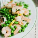 American Shrimp with Green Peas Appetizer