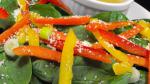American Super Easy Spinach and Red Pepper Salad Recipe Appetizer