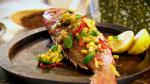 American Grilled Fish with Hot Fruit and Clove Salsa Appetizer