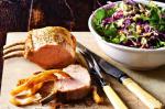 American Roast Pork With Red Cabbage and Apple Coleslaw Recipe Dessert