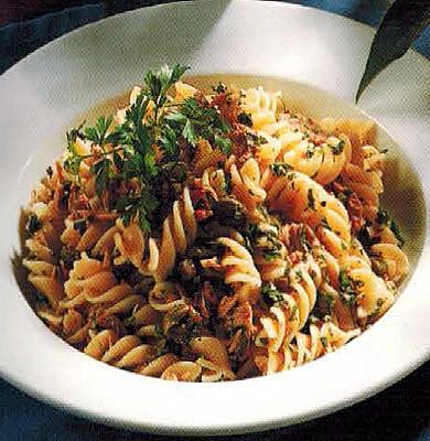 Italian Fusilli With Tuna Capers And Parsley Dinner