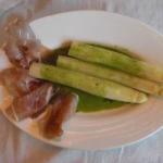 American Green and White Asparagus with Parma Ham and Basil Dressing Dinner