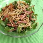 American Spaghetti Salad with Ham and Rocket Dinner