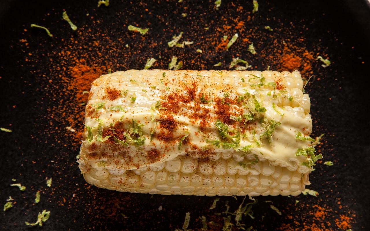 American Corn with Roasted Garlic Aioli Lime and Smoked Paprika Recipe Appetizer