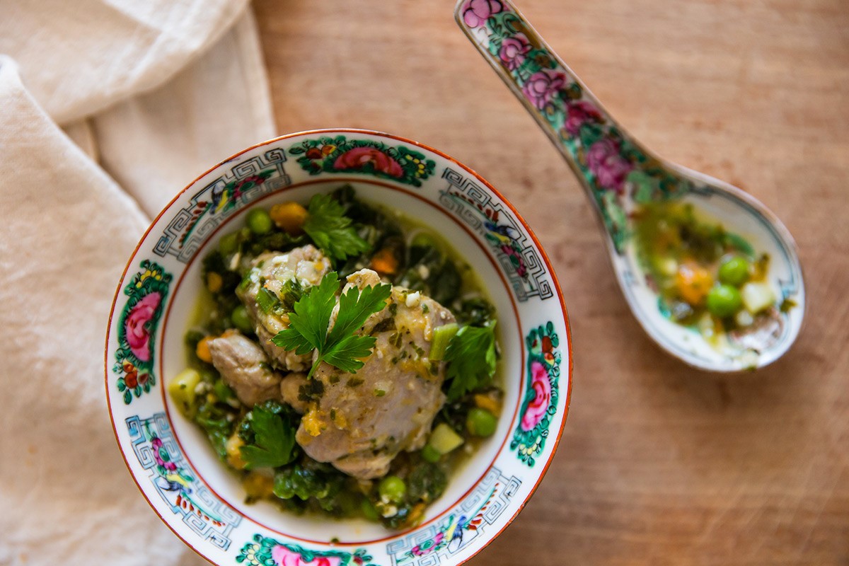 Australian Pot Chicken with Pesto Appetizer