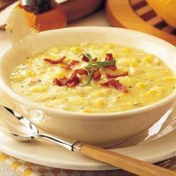 American Creamy Maize Potato Soup Appetizer