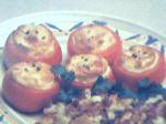 American Cheese Souffle in Tomatoes Appetizer