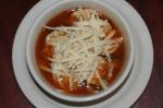 Canadian Chicken Salsa Soup With Tostitos and Mozzarella Cheese Appetizer