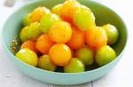 Toffee Melon Balls With Ginger Yoghurt Recipe recipe