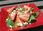 American Spinach Salad With Strawberries and Feta Cheese Appetizer
