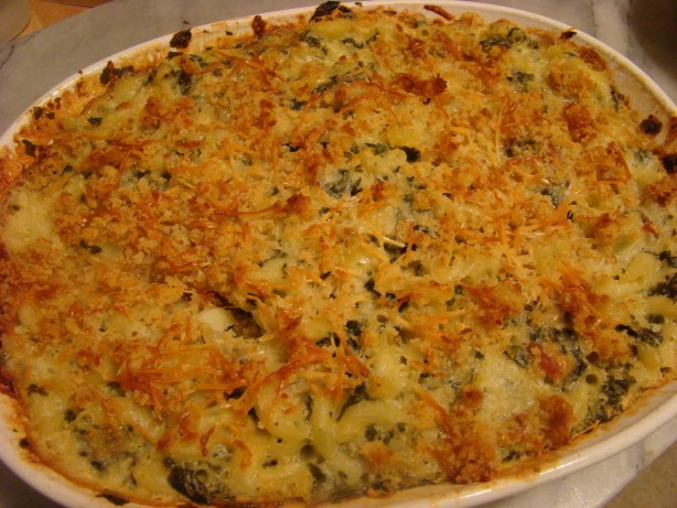 Canadian Four Cheese Spinach Macaroni Dinner