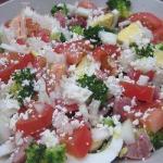 American Egg Salad with Broccoli and Ham Appetizer