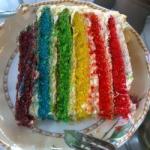 American Rainbow Cake 3 Dessert