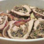 American Stuffed Loin of Pork with Mushrooms Appetizer