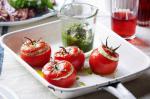 Australian Pestostuffed Tomatoes With Chargrilled Beef Recipe Dinner