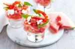 Australian Watermelon and Fetta Prawn Cocktails Recipe Appetizer