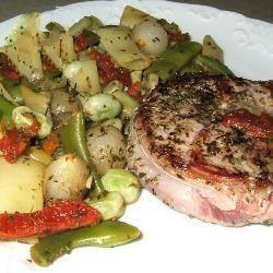 Australian Medallion of Lamb and Trio of Beans Provencale Appetizer